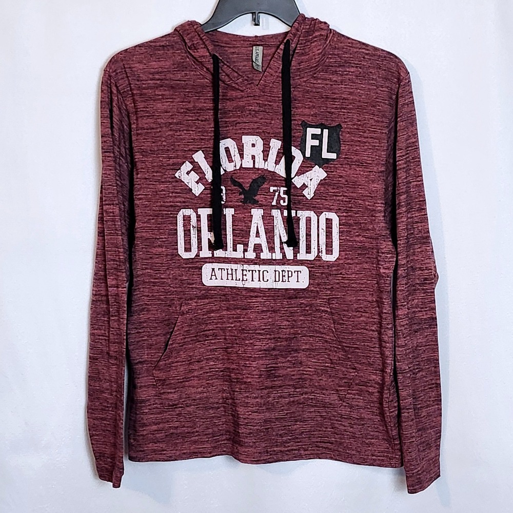US Apparel Womens Medium‎ Florida Orlando Athletic Dept Maroon Heathered Hoodie